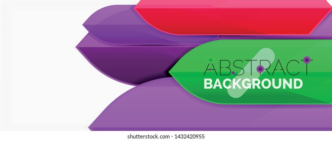 Abstract color lines dynamic background, modern material design style. Vector illustration
