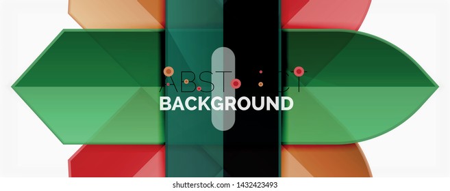 Abstract color lines dynamic background, modern material design style. Vector illustration