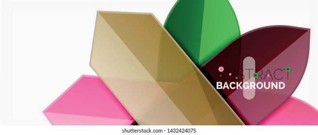Abstract color lines dynamic background, modern material design style. Vector illustration