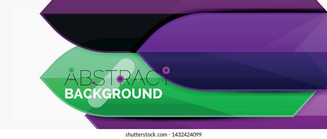 Líneas de color abstractas fondo dinámico, estilo de diseño de materiales modernos. Ilustración del vector