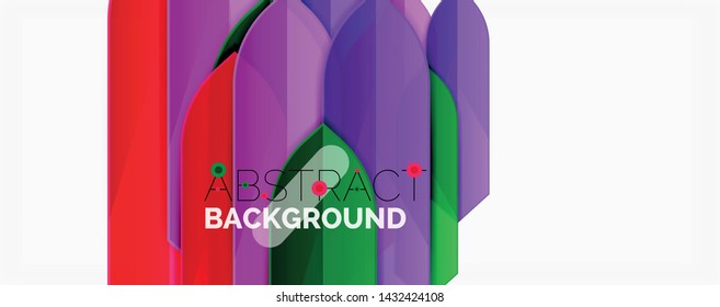 Líneas de color abstractas fondo dinámico, estilo de diseño de materiales modernos. Ilustración del vector