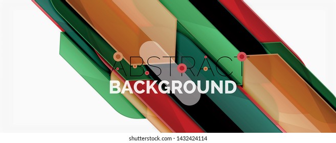 Líneas de color abstractas fondo dinámico, estilo de diseño de materiales modernos. Ilustración del vector