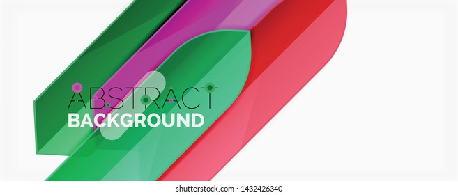 Líneas de color abstractas fondo dinámico, estilo de diseño de materiales modernos. Ilustración del vector