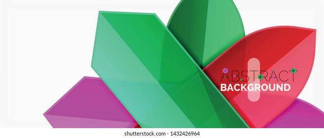 Abstrakte Farblinien dynamischer Hintergrund, moderner Materialdesign-Stil. Vektorgrafik