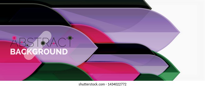 Abstrakte Farblinien dynamischer Hintergrund, moderner Materialdesign-Stil. Vektorgrafik