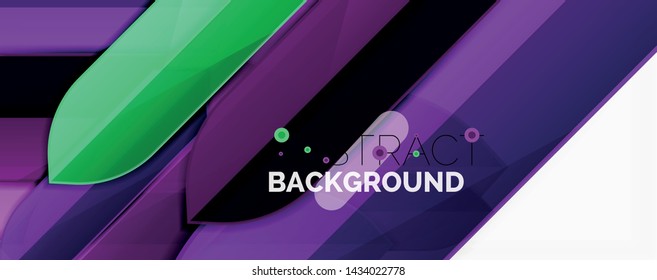 Abstract color lines dynamic background, modern material design style. Vector illustration