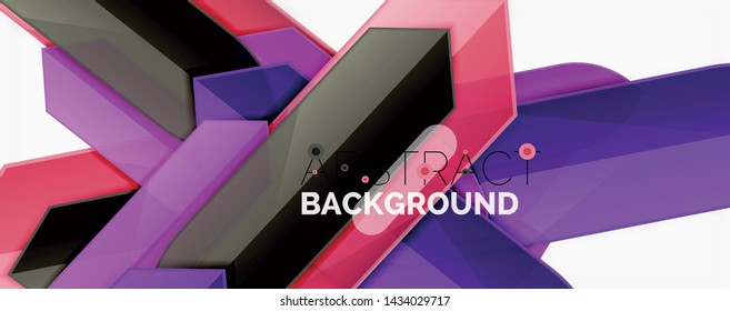 Abstract color lines dynamic background, modern material design style. Vector illustration
