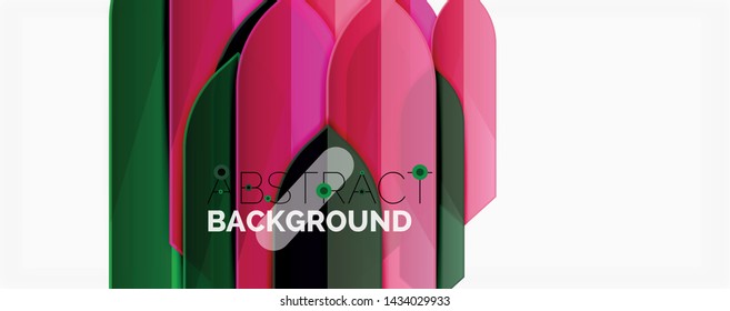 Abstract color lines dynamic background, modern material design style. Vector illustration