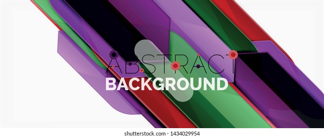 Abstract color lines dynamic background, modern material design style. Vector illustration