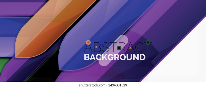 Abstract color lines dynamic background, modern material design style. Vector illustration