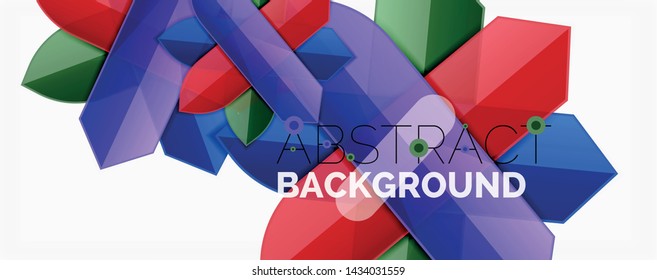Abstract color lines dynamic background, modern material design style. Vector illustration
