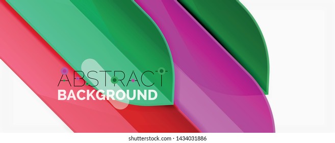 Abstract color lines dynamic background, modern material design style. Vector illustration