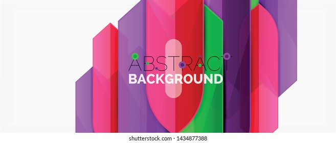 Abstract color lines dynamic background, modern material design style. Vector illustration