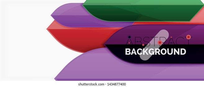 Abstract color lines dynamic background, modern material design style. Vector illustration