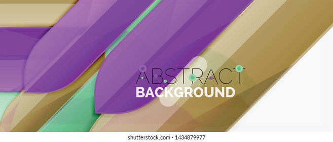 Abstract color lines dynamic background, modern material design style. Vector illustration