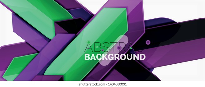 Abstract color lines dynamic background, modern material design style. Vector illustration