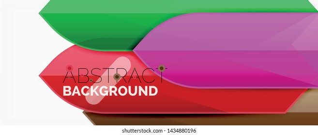 Abstract color lines dynamic background, modern material design style. Vector illustration