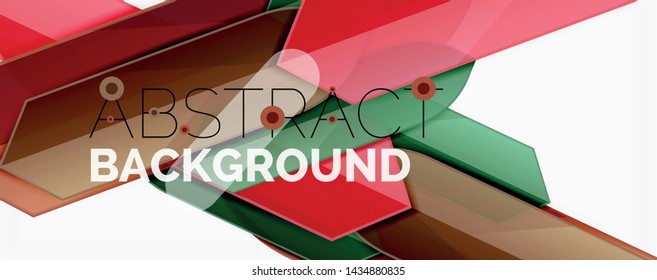 Abstract color lines dynamic background, modern material design style. Vector illustration