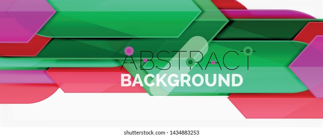 Abstract color lines dynamic background, modern material design style. Vector illustration