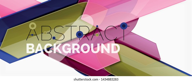 Abstract color lines dynamic background, modern material design style. Vector illustration