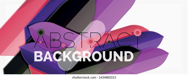 Abstract color lines dynamic background, modern material design style. Vector illustration