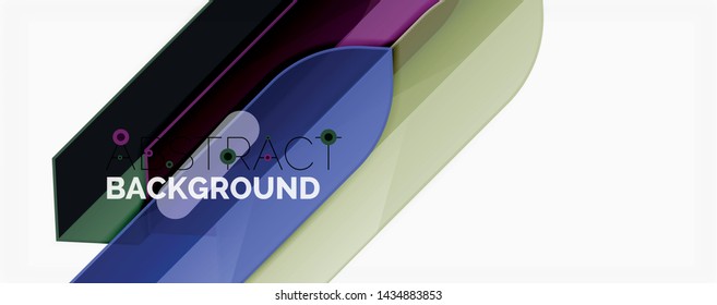 Abstract color lines dynamic background, modern material design style. Vector illustration