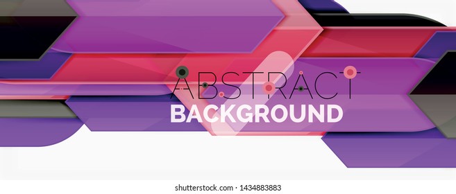 Líneas de color abstractas fondo dinámico, estilo de diseño de materiales modernos. Ilustración del vector