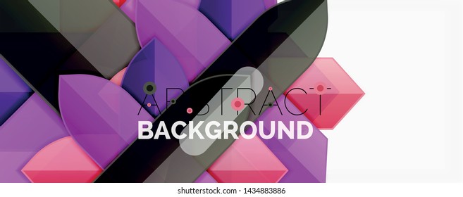 Líneas de color abstractas fondo dinámico, estilo de diseño de materiales modernos. Ilustración del vector
