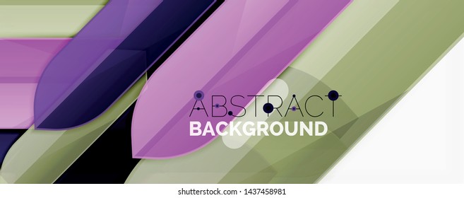Líneas de color abstractas fondo dinámico, estilo de diseño de materiales modernos. Ilustración del vector