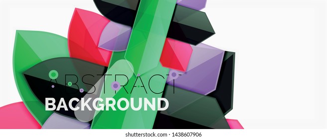 Abstract color lines dynamic background, modern material design style. Vector illustration