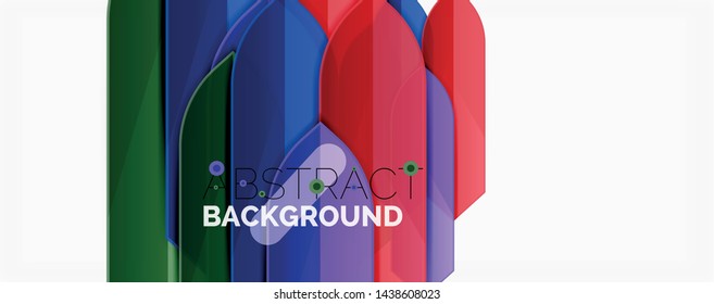Abstract color lines dynamic background, modern material design style. Vector illustration