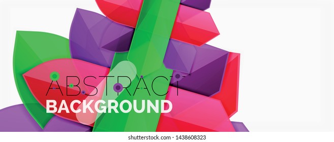 Abstract color lines dynamic background, modern material design style. Vector illustration
