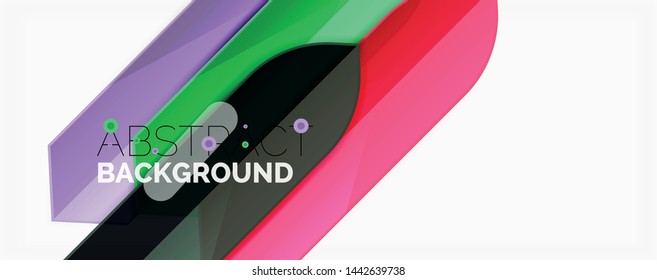 Abstract color lines dynamic background, modern material design style. Vector illustration