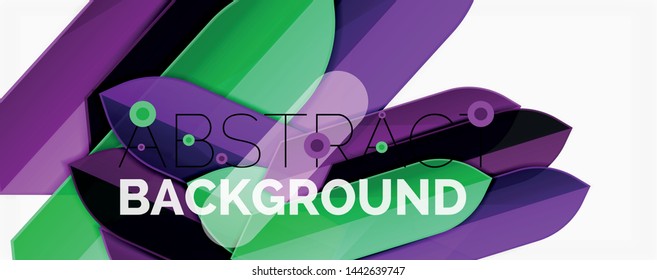 Abstract color lines dynamic background, modern material design style. Vector illustration