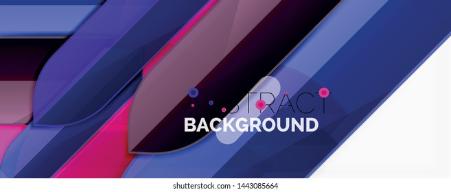 Abstract color lines dynamic background, modern material design style. Vector illustration