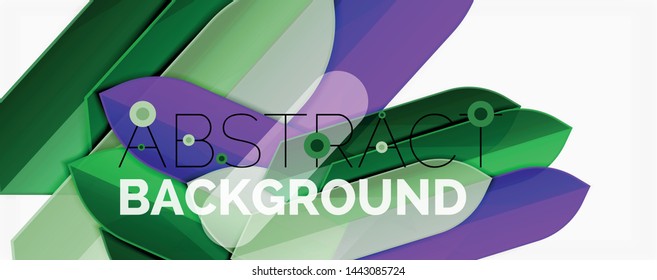 Líneas de color abstractas fondo dinámico, estilo de diseño de materiales modernos. Ilustración del vector
