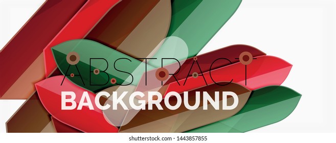 Líneas de color abstractas fondo dinámico, estilo de diseño de materiales modernos. Ilustración del vector