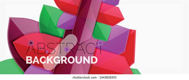 Abstract color lines dynamic background, modern material design style. Vector illustration