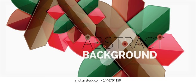 Líneas de color abstractas fondo dinámico, estilo de diseño de materiales modernos. Ilustración del vector