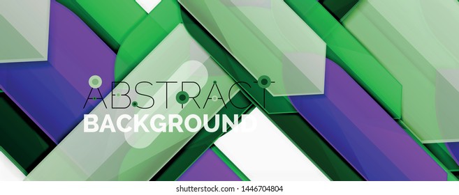 Abstract color lines dynamic background, modern material design style. Vector illustration