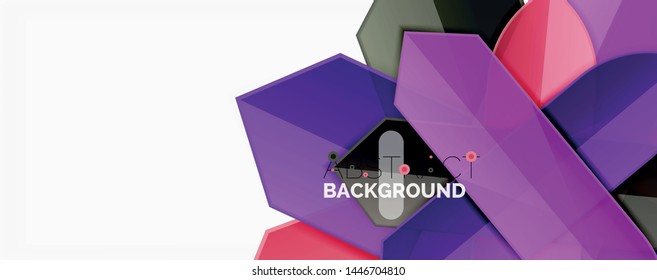 Abstract color lines dynamic background, modern material design style. Vector illustration
