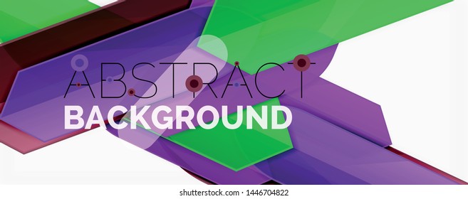 Abstrakte Farblinien dynamischer Hintergrund, moderner Materialdesign-Stil. Vektorgrafik