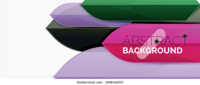 Líneas de color abstractas fondo dinámico, estilo de diseño de materiales modernos. Ilustración del vector