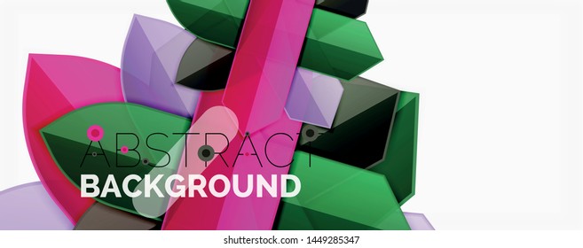 Abstract color lines dynamic background, modern material design style. Vector illustration