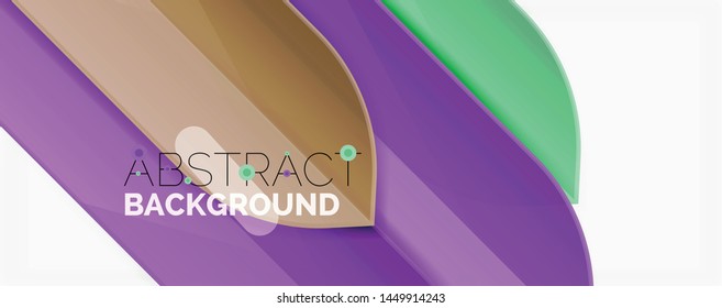Abstrakte Farblinien dynamischer Hintergrund, moderner Materialdesign-Stil. Vektorgrafik