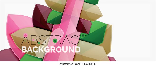 Abstract color lines dynamic background, modern material design style. Vector illustration