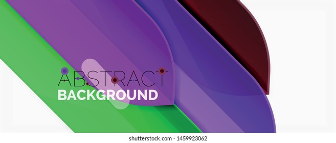 Líneas de color abstractas fondo dinámico, estilo de diseño de materiales modernos. Ilustración del vector