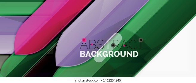Abstract color lines dynamic background, modern material design style. Vector illustration