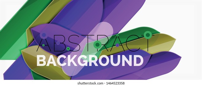Abstract color lines dynamic background, modern material design style. Vector illustration