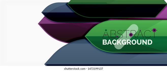 Abstract color lines dynamic background, modern material design style. Vector illustration